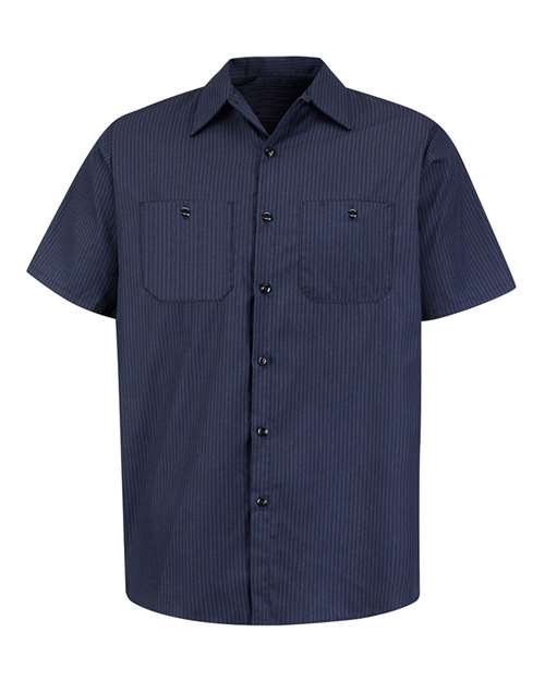 Red Kap Industrial Short Sleeve Work Shirt SP24 - NL-Navy/ Light Blue