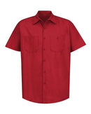 Red Kap Industrial Short Sleeve Work Shirt SP24 - Red
