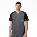 Men's 2-Tone Raglan Sleeve Scrub Top. Live Chat for Bulk Discounts