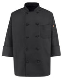 Chef Designs Black Knot Button Chef Coat 0427