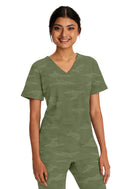 Healing Hands Joy Camo Top.  Item 2353 in HH PURPLE LABEL.  Live Chat for Bulk Discounts.