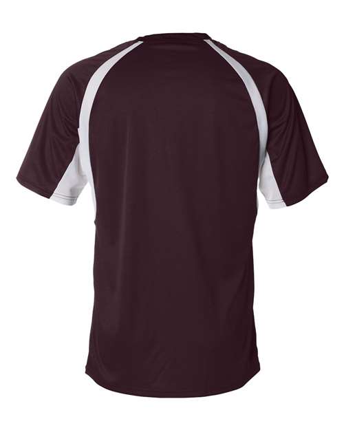 Badger B-Core Hook T-Shirt 4144 - Maroon/ White