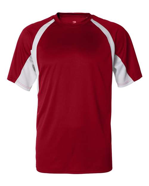 Badger B-Core Hook T-Shirt 4144 - Red/ White