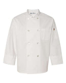 Chef Designs Button Chef Coat with Thermometer Pocket 0413