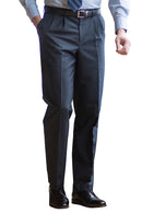 Edwards Mens Pleated Front Poly/Wool Pant [