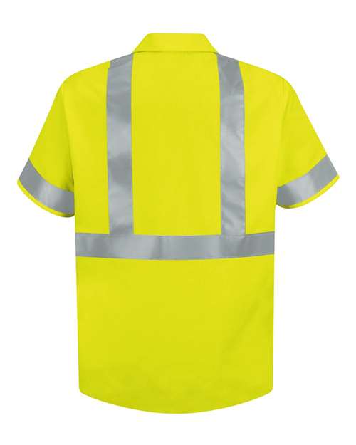 Red Kap High Visibility Safety Short Sleeve Work Shirt SS24HV
