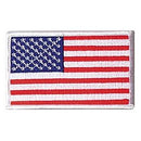 Rothco Iron On / Sew On Embroidered US Flag Patch . Item