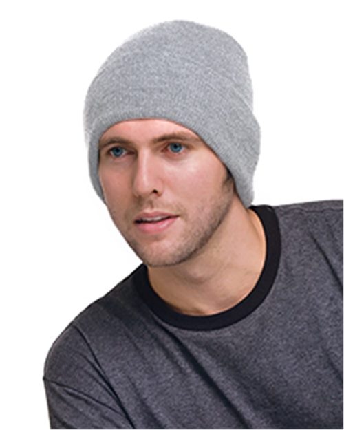 Bayside USA-Made 12'' Knit Cuffed Beanie 3825