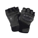 Rothco Fingerless Cut-Resistant Carbon Hard Knuckle Gloves - Black . Item