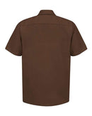 Red Kap Industrial Short Sleeve Work Shirt SP24 - Chocolate Brown