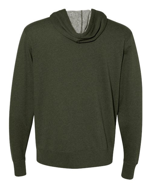 Independent Trading Co. Heathered French Terry Full-Zip Hooded Sweatshirt PRM90HTZ