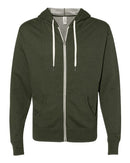 Independent Trading Co. Heathered French Terry Full-Zip Hooded Sweatshirt PRM90HTZ