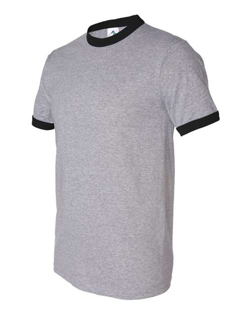 Augusta Sportswear 50/50 Ringer T-Shirt 710 - Athletic Heather/ Black
