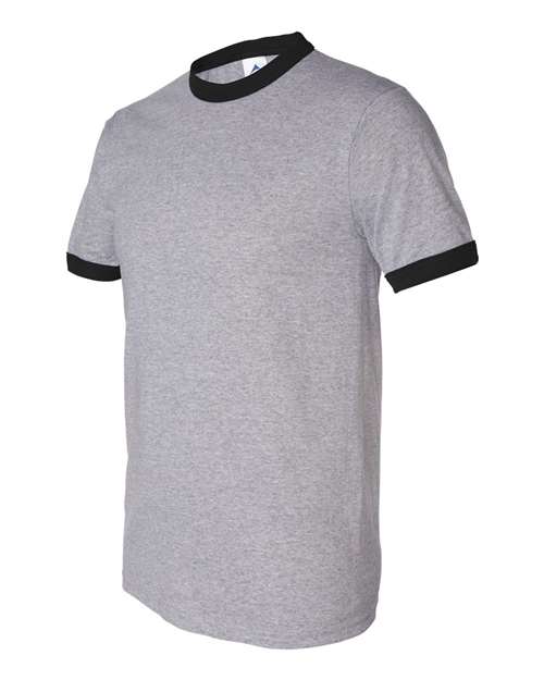 Augusta Sportswear 50/50 Ringer T-Shirt 710 - Athletic Heather/ Black