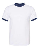 Augusta Sportswear 50/50 Ringer T-Shirt 710 - White/ Navy