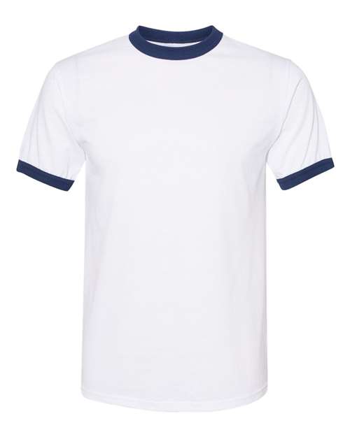 Augusta Sportswear 50/50 Ringer T-Shirt 710 - White/ Navy