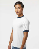Augusta Sportswear 50/50 Ringer T-Shirt 710 - White/ Navy