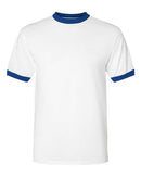Augusta Sportswear 50/50 Ringer T-Shirt 710 - White/ Royal