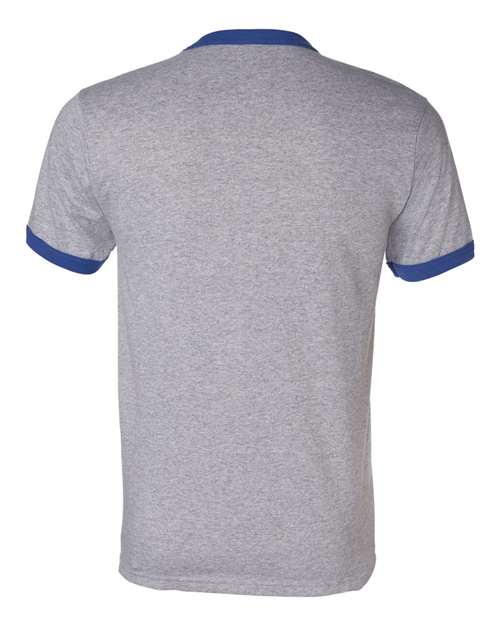 Augusta Sportswear 50/50 Ringer T-Shirt 710 - Athletic Heather/ Royal
