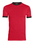 Augusta Sportswear 50/50 Ringer T-Shirt 710 - Red/ Black