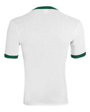 Augusta Sportswear 50/50 Ringer T-Shirt 710 - White/ Dark Green