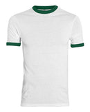 Augusta Sportswear 50/50 Ringer T-Shirt 710 - White/ Dark Green
