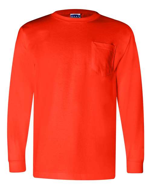 Bayside Union-Made Long Sleeve Pocket T-Shirt 3055