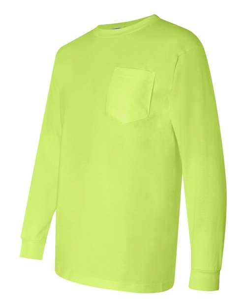 Bayside Union-Made Long Sleeve Pocket T-Shirt 3055