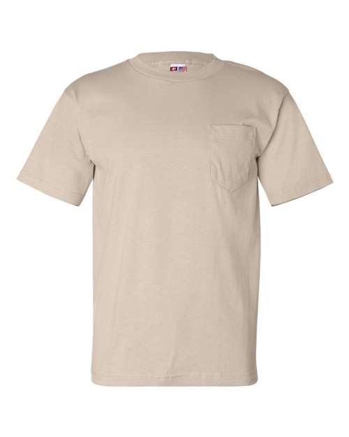 Bayside USA-Made Pocket T-Shirt 7100 - Sand