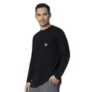 Men's Crew Neck Long Sleeve Pocket Tee. Live Chat for Bulk Discounts