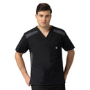 Men's 2-Tone V-Neck Scrub Top. Live Chat for Bulk Discounts