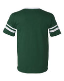 Augusta Sportswear V-Neck Jersey with Striped Sleeves 360 - Dark Green/ White