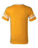 Augusta Sportswear V-Neck Jersey with Striped Sleeves 360 - Gold/ White
