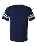 Augusta Sportswear V-Neck Jersey with Striped Sleeves 360 - Navy/ White