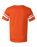 Augusta Sportswear V-Neck Jersey with Striped Sleeves 360 - Orange/ White