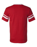 Augusta Sportswear V-Neck Jersey with Striped Sleeves 360 - Red/ White