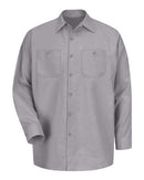 Red Kap Industrial Long Sleeve Work Shirt SP14 - Silver