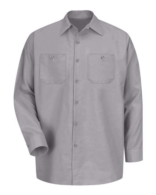 Red Kap Industrial Long Sleeve Work Shirt SP14 - Silver