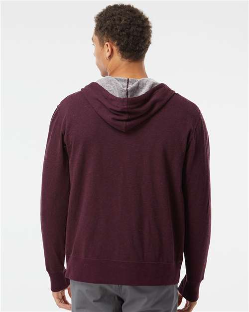 Independent Trading Co. Heathered French Terry Full-Zip Hooded Sweatshirt PRM90HTZ