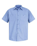 Red Kap Industrial Short Sleeve Work Shirt SP24 - ML-Medium Blue/ Light Blue