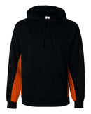 Badger Performance Fleece Hooded Sweatshirt 1454 - Black/ Burnt Orange