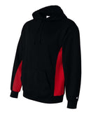 Badger Performance Fleece Hooded Sweatshirt 1454 - Black/ Red