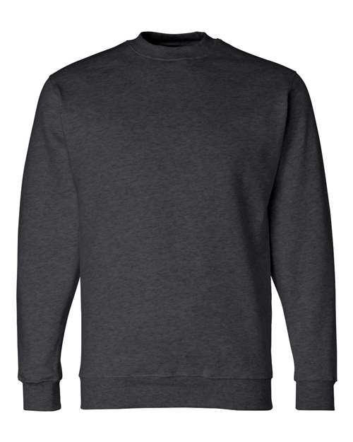 Bayside USA-Made Crewneck Sweatshirt 1102 - Charcoal Heather