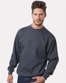 Bayside USA-Made Crewneck Sweatshirt 1102 - Charcoal Heather