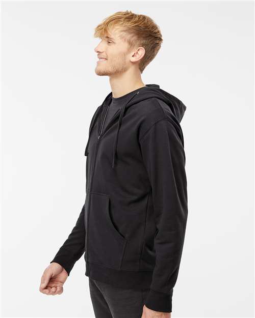 Independent Trading Co. Midweight Full-Zip Hooded Sweatshirt SS4500Z - Black