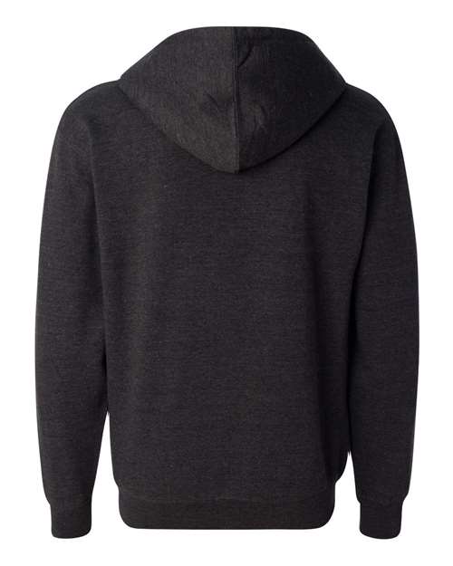 Independent Trading Co. Midweight Full-Zip Hooded Sweatshirt SS4500Z - Charcoal Heather