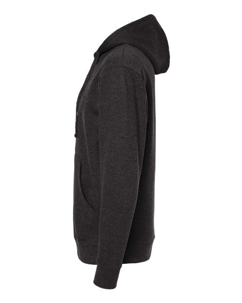 Independent Trading Co. Midweight Full-Zip Hooded Sweatshirt SS4500Z - Charcoal Heather
