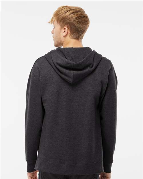 Independent Trading Co. Midweight Full-Zip Hooded Sweatshirt SS4500Z - Charcoal Heather