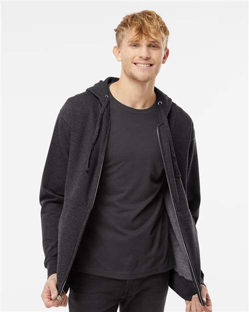Independent Trading Co. Midweight Full-Zip Hooded Sweatshirt SS4500Z - Charcoal Heather
