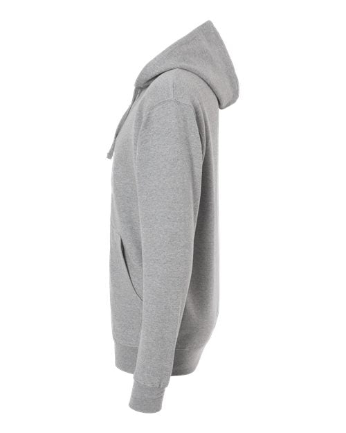 Independent Trading Co. Midweight Full-Zip Hooded Sweatshirt SS4500Z - Grey Heather